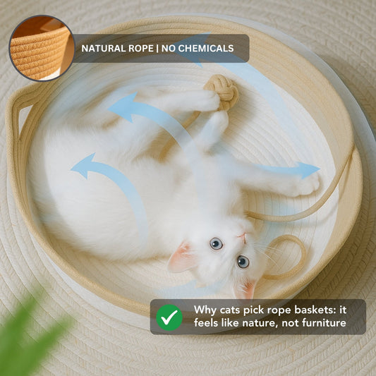 PurrPod™ - Handwoven Cat Comfort Basket